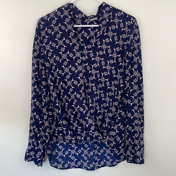 Pleione Wrap Front Long Sleeve Blouse - Picture 2 of 11